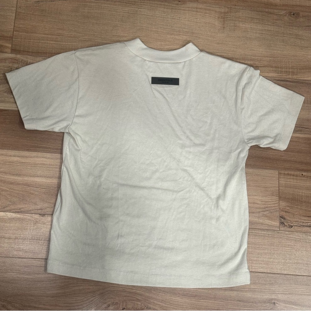 Essentials womens Cream Logo Short Sleeve Tee - Picture 2 of 3